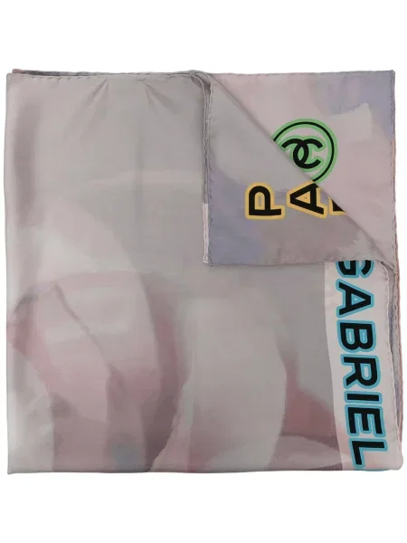 Hedvábný šál Chanel Pre-owned růžový