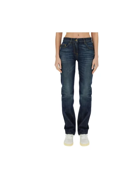Jeansy Palm Angels z logo niebieskie