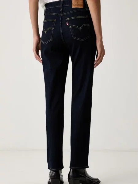Levi's jeansy slim fit HIGH RISE SLIM granatowe