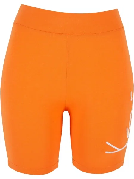 Karl Kani Leggings portocaliu alb