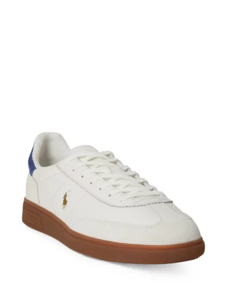 Кожени маратонки Polo Ralph Lauren бродирани бяло