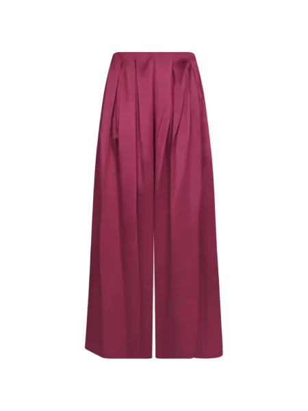 Pantaloni palazzo Danamé din satin violet