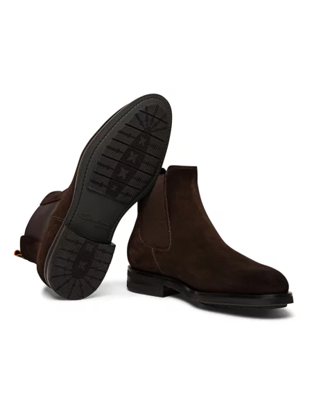 Sztyblety Santoni zamszowe eleganckie brązowe