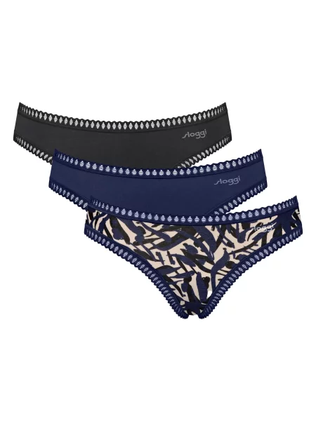 SLOGGI Slip Go Crush bej / albastru noapte negru