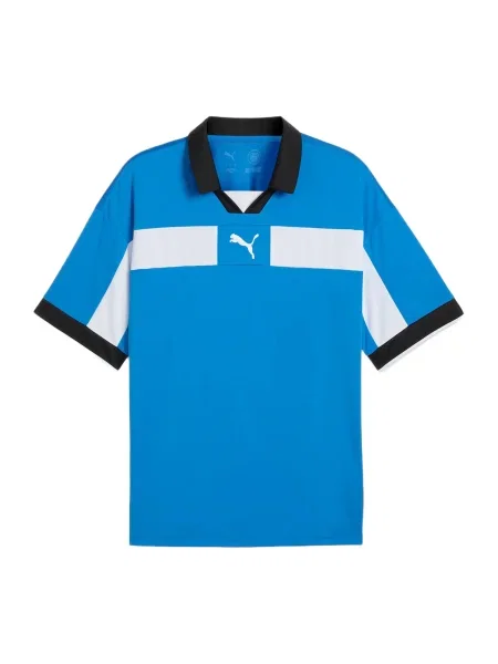 PUMA Funkcionalna majica TeamClassic azur / črna bela