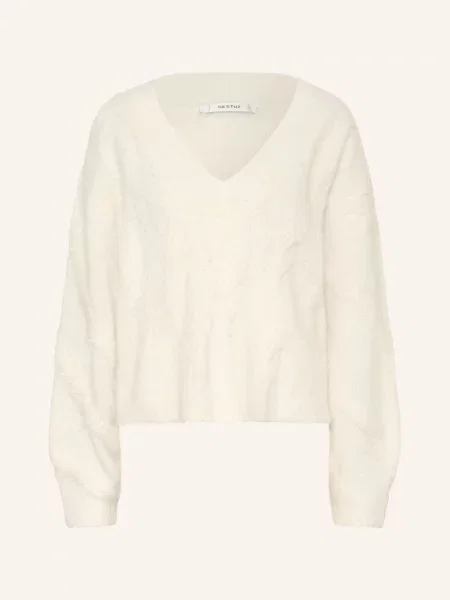 Sweter Gestuz z alpaki biały