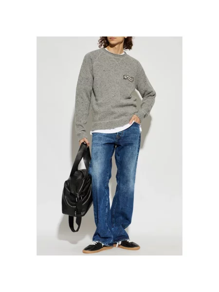 Sweter Dsquared2 wełniany szary