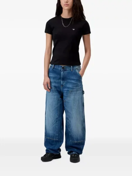 Тениска Carhartt Wip със сърца черно