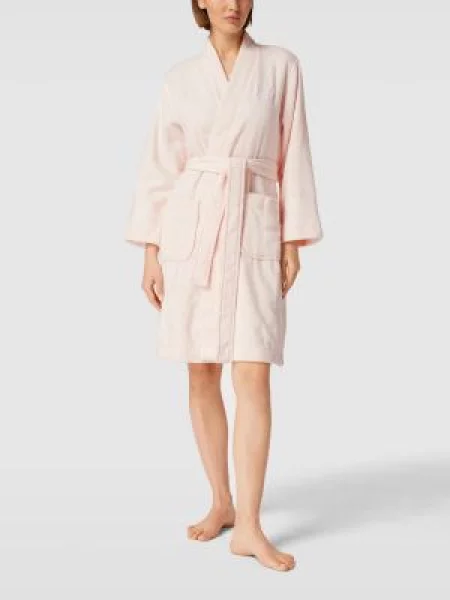 Szlafrok z bawełny Lauren Ralph Lauren różowy