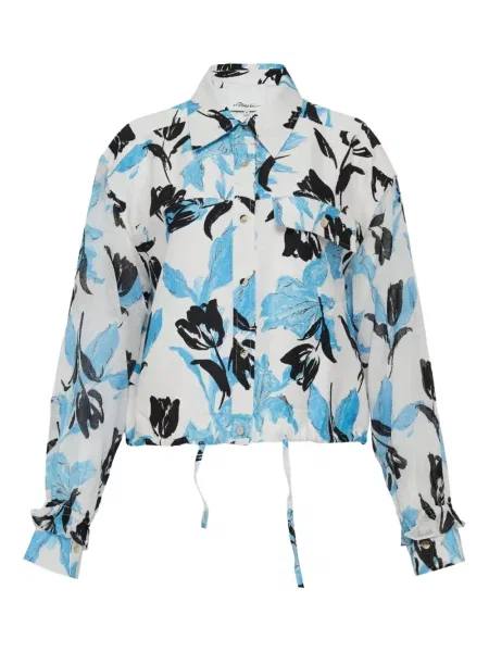 Cămașă 3.1 Phillip Lim cu model floral cu imagine albastru