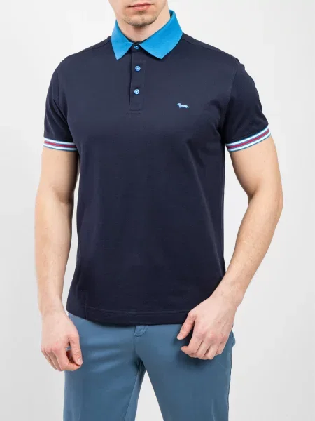 Поло Harmont&blaine синее