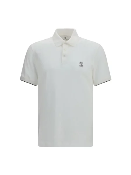 Koszulka polo Brunello Cucinelli biała