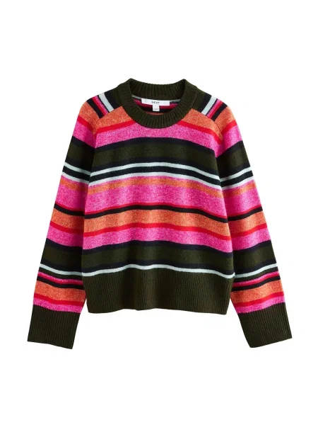 Next Pulover oliv / portocaliu închis roz