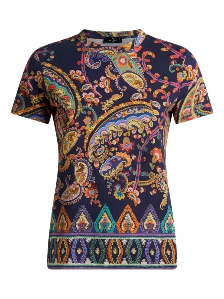 Tricou Etro cu model floral violet