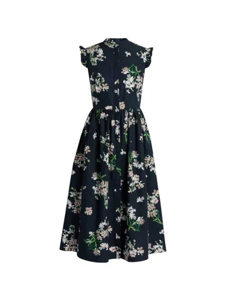 Rochie midi Erdem cu model floral cu imagine albastru