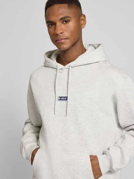 Bluza z kapturem z nadrukiem logo model Chase' Les Deux