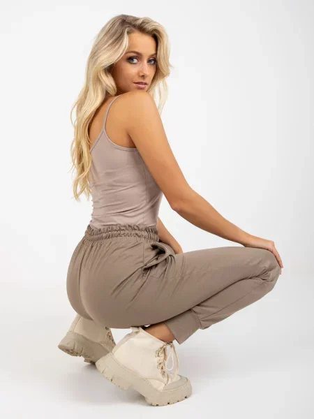 Pantaloni Fashionhunters bej