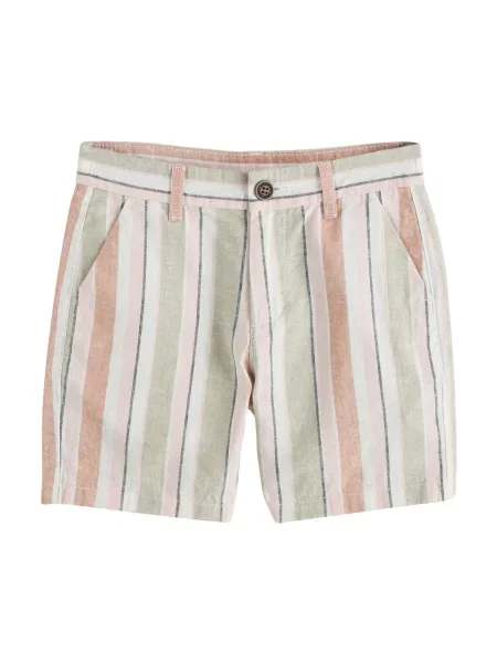 Next Pantaloni maro pueblo / verde pastel / rosé / murdar alb