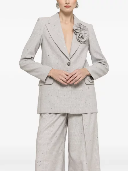 Sacou Nissa cu model floral gri