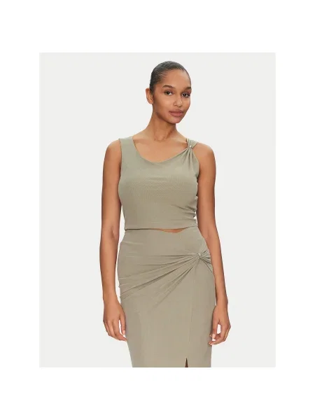 Guess Felső Regular Fit zöld