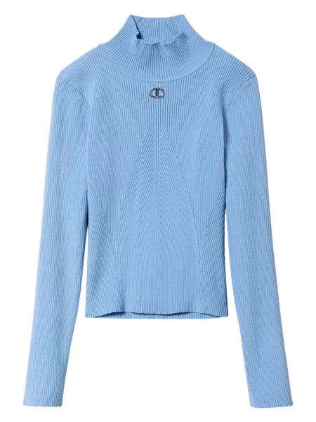 Sweter z golfem dziecięcy Twinset niebieski