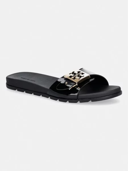 Papuci Tory Burch cu cataramă negru