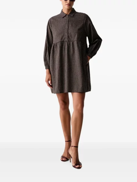 Rochie mini Marc O'polo în carouri cu imagine maro