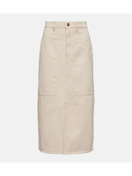 Spódnica midi Marant Etoile do kolan biała