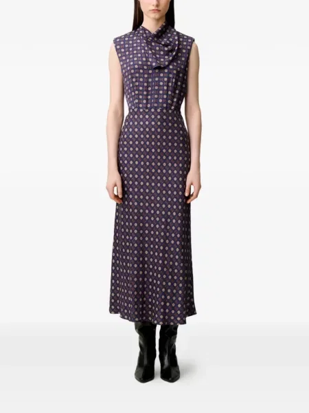Rochie maxi Claudie Pierlot drapată albastru