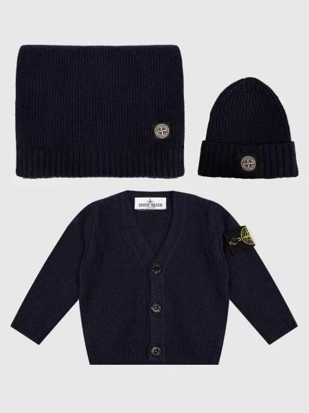 Детская шапка Stone Island синяя