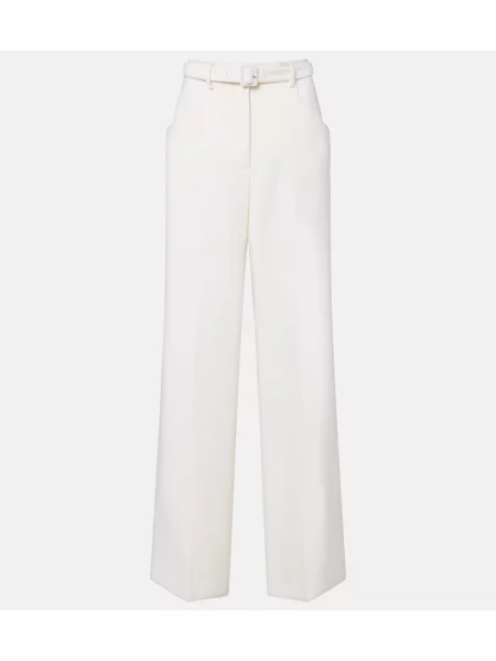 Pantaloni Gabriela Hearst de lână alb