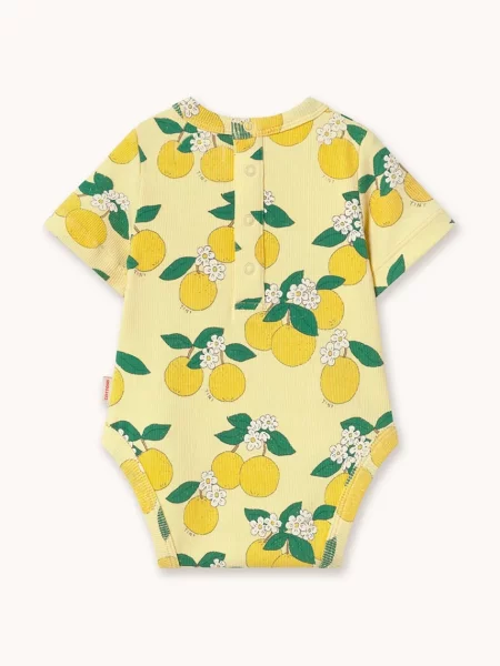 Tinycottons Kojenecké body ORANGES RIB BODY žlutý