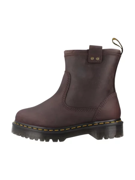 Botki Dr. Martens skórzane brązowe