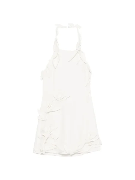 Rochie mini Cult Gaia cu model floral de costum alb