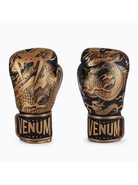 Rękawice bokserskie Venum Dragon's Flight black/bronze czarne