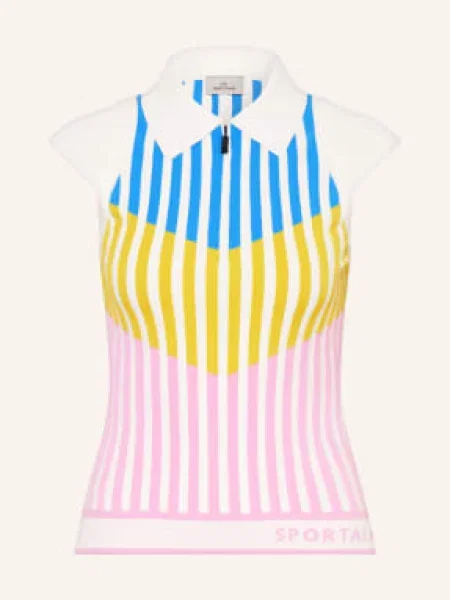 Sportalm Pletené Polo Tričko tmavě / růžová / světle zelená modrá