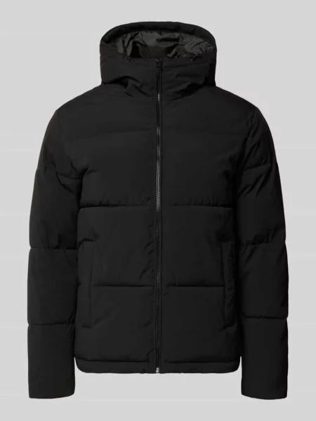 Kurtka pikowana z kapturem model GALAXY' Jack & Jones czarna