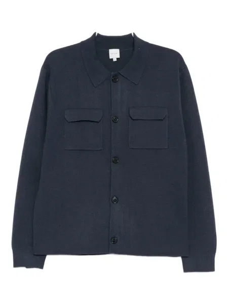 Cămașă Paul Smith tricotate albastru