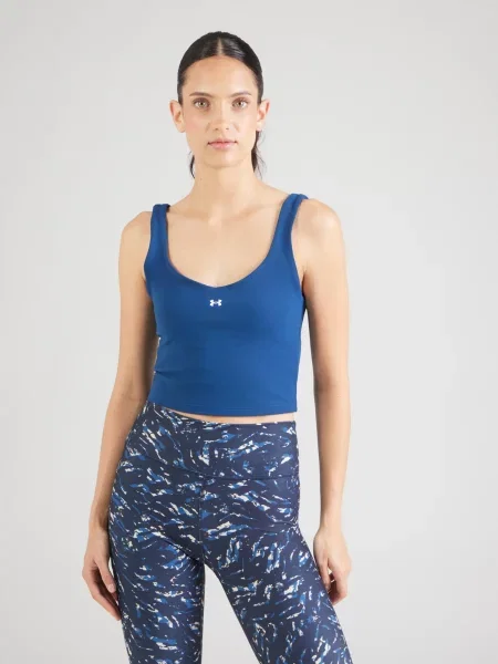 UNDER ARMOUR Športový top Motion námornícka modrá biela