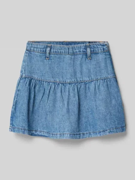 Rozkloszowana spódnica jeansowa z czystej S.oliver Red Label niebieska