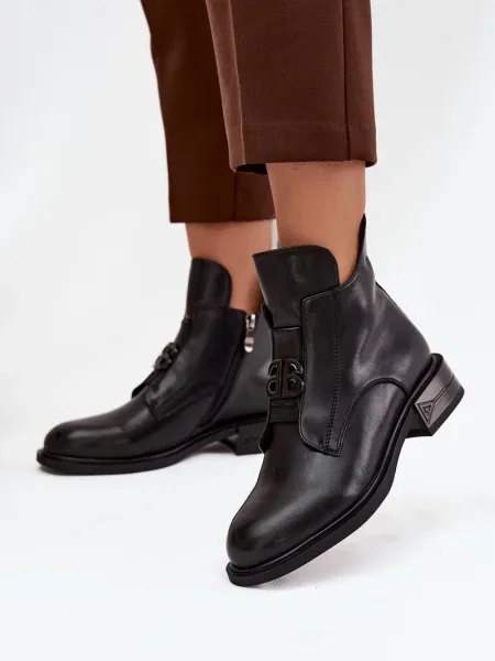 Botine Boto din piele negru