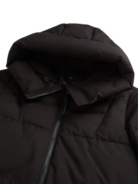 Μπουφάν παρκά Woolrich με κουκούλα μαύρο