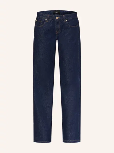 7 For All Mankind Jeansy Kobieta Jeansy o prostym krojuy niebieski