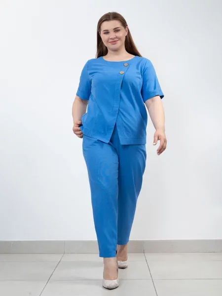 Лляні Штани повсякденні Nita блакитний