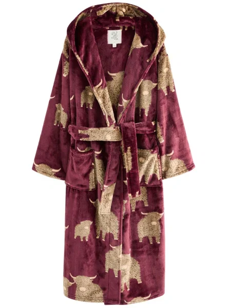 Next Halat pentru dimineață / maro / roșu bordeaux bej