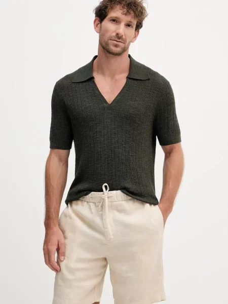 Frescobol Carioca tricou polo din in uni verde