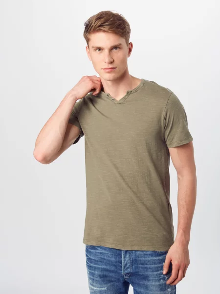 JACK & JONES Tricou Split' kaki
