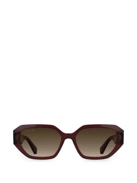 Ochelari de soare Lacoste cu imprimeu geometric roșu