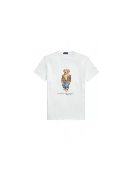 T-shirt z nadrukiem z logo Polo Ralph Lauren biała