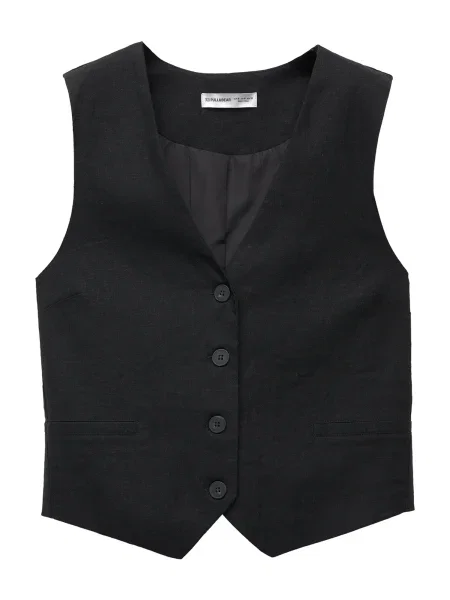 Pull&Bear Vestă de costum negru